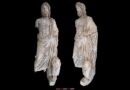 Sculpture romaine d'Asclépios et de Telesphoros découvertes sur le site archéologique d'Aspendos en Turquie
