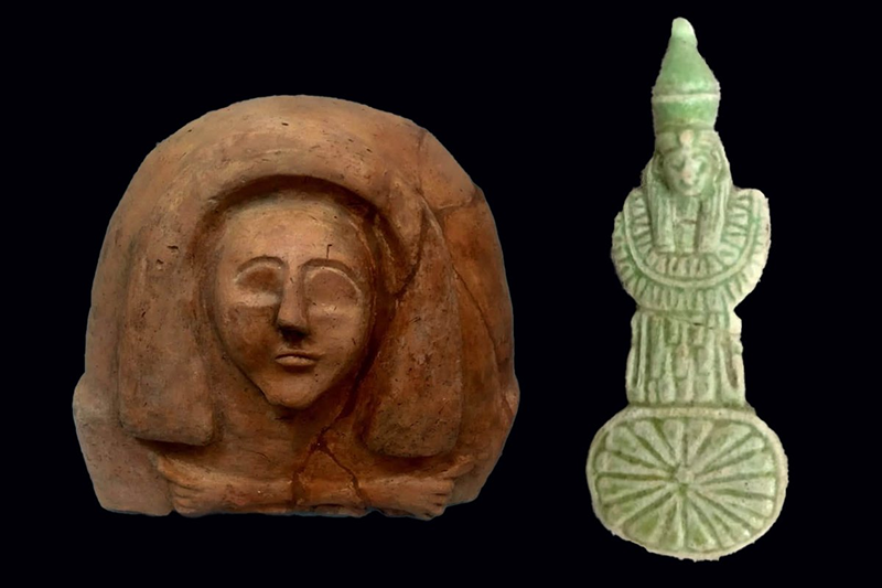Matériel archéologique dans les tombes rupestres de Tell el Yahudiya
