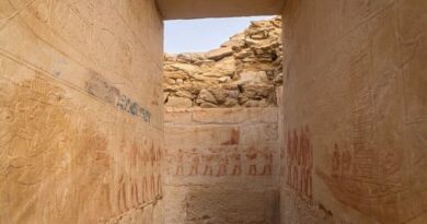 Intérieur de la tombe du juge découverte à Saqqarah et vieille de 4400 ans