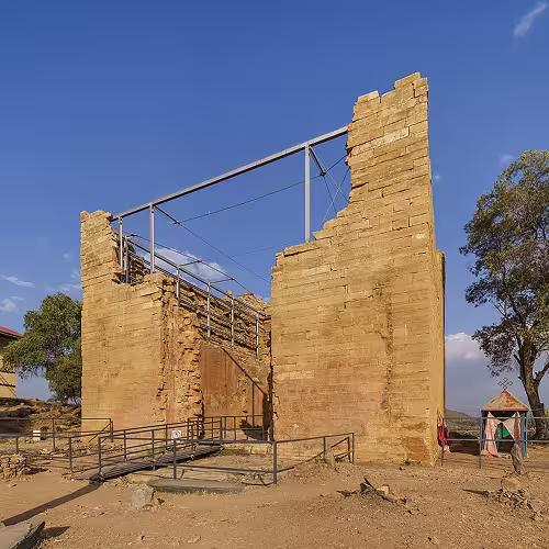 Vue du grand te,ple de Yeha, dans la région du Tigray